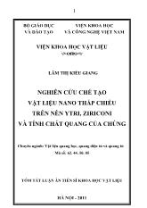 Nghiên cứu chế tạo vật liệu nano thấp chiều trên nền ytri, ziriconi và tính chất quang của chúng