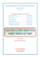 Nguyên lý thứ nhất của nhiệt động lực học