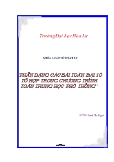 Phân dạng các bài toán đại số tổ hợp trong chương trình toán trung học phổ thông