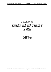 Phần II thiết kế kỹ thuật (50%)