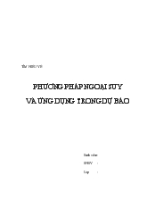 Phương pháp ngoại suy và ứng dụng trong dự báo