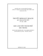 Quy hoạch chi tiết tỷ lệ: 1/500- Khu lâm viên thành phố Sóc Trăng