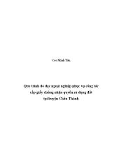 Quy trình đo đạc ngoại nghiệp phục vụ công tác cấp giấy chứng nhận quyền sử dụng đất tại huyện Châu Thành