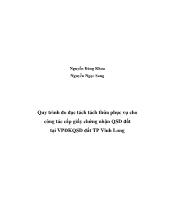 Quy trình đo đạc tách tách thửa phục vụ cho công tác cấp giấy chứng nhận quyền sử dụng đất dụng đất tại văn phòng đăng kí quyền sử dụng đất TP Vĩnh Long