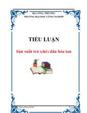 Sản xuất trà (chè) dâu hòa tan