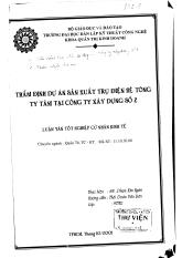 Thẩm định dự án sản xuất trụ điện bê tông ty tâm tại công ty xây dựng số 2
