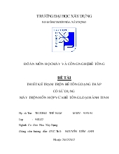 Thiết kế trạm trộn bê tông dạng tháp có sử dụng máy trộn hỗn hợp vữa bê tông loại hành tinh