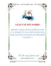Thực trạng kinh doanh của nghiệp vụbảo hiểm hàng hóa xuất nhập khẩu vận chuyển bằng đường biển tại PJICO