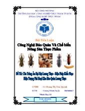 Tiểu luận Công nghệ bảo quản và chế biến nông sản thực phẩm