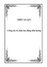 Tiểu luận Công tác tổ chức lao động tiền lương