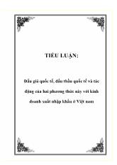 Tiểu luận Đấu giá quốc tế, đấu thầu quốc tế và tác động của hai phương thức này với kinh doanh xuất nhập khẩu ở Việt nam
