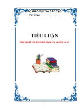 Tiểu luận Giải quyết chế độ chính sách cho cán bộ cơ sở