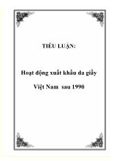 Tiểu luận Hoạt động xuất khẩu da giầy Việt Nam sau 1990
