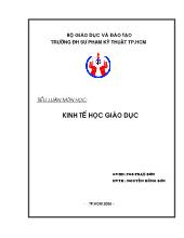 Tiểu luận Kinh tế học giáo dục