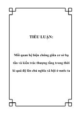 Tiểu luận Mối quan hệ biện chứng giữa cơ sở hạ tần và kiến trúc thượng tầng trong thời kì quá độ lên chủ nghĩa xã hội ở nước ta