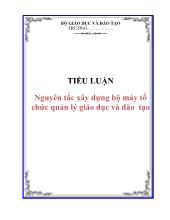 Tiểu luận Nguyên tắc xây dựng bộ máy tổ chức quản lý giáo dục và đào tạo