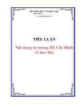 Tiểu luận Nội dung tư tưởng Hồ Chí Minh về đạo đức