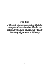 Tiểu luận Phân tích, chứng minh tính nghệ thuật của quản lý kinh doanh và đề xuất các giải pháp vận dụng có hiệu quả vào các doanh nghiệp ở nước ta hiện nay