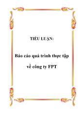 Tiểu luận Quá trình thực tập về công ty FPT