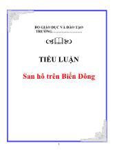 Tiểu luận San hô trên Biển Đông