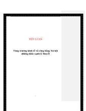 Tiểu luận Tăng trưởng kinh tế và công bằng Xã hội những khía cạnh lý thuyết
