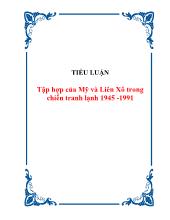 Tiểu luận Tập hợp của Mỹ và Liên Xô trong chiến tranh lạnh 1945 -1991