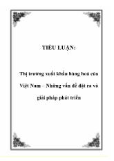 Tiểu luận Thị trường xuất khẩu hàng hoá của Việt Nam – Những vấn đề đặt ra và giải pháp phát triển