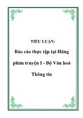 Tiểu luận Thực tập tại Hãng phim truyện I - Bộ Văn hoá Thông tin