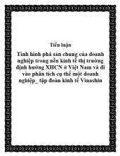 Tiểu luận Tình hình phá sản chung của doanh nghiệp trong nền kinh tế thị trường định hướng xã hội chủ nghĩa ở Việt Nam và đi vào phân tích cụ thể một doanh nghiệp_ tập đoàn kinh tế Vinashin