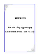 Tiểu luận Tổng hợp công ty kinh doanh nước sạch Hà Nội