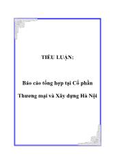 Tiểu luận Tổng hợp tại Cổ phần Thương mại và Xây dựng Hà Nội