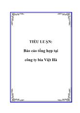 Tiểu luận Tổng hợp tại công ty bia Việt Hà