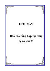 Tiểu luận Tổng hợp tại công ty cơ khí 79