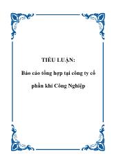Tiểu luận Tổng hợp tại công ty cổ phần khí Công Nghiệp