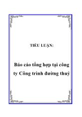 Tiểu luận Tổng hợp tại công ty Công trình đường thuỷ