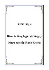 Tiểu luận Tổng hợp tại công ty nhựa cao cấp hàng không