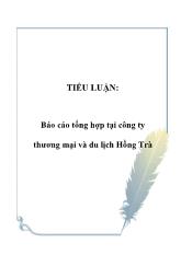 Tiểu luận Tổng hợp tại công ty thương mại và du lịch Hồng Trà