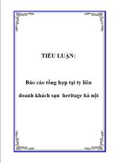 Tiểu luận Tổng hợp tại ty liên doanh khách sạn Heritage hà nội