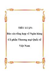 Tiểu luận Tổng hợp về Ngân hàng Cổ phần Thương mại Quốc tế Việt Nam