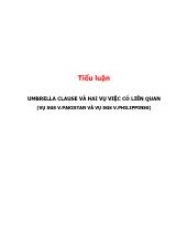 Tiểu luận Umbrella clause và hai vụ việc có liên quan (vụ SGS V.PAKISTAN và vụ SGS V.PHILIPPINES)