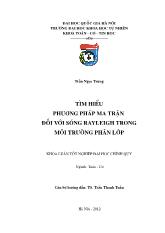 Tìm hiểu phương pháp ma trận đối với sóng rayleigh trong môi trường phân lớp