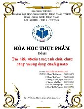 Tìm hiểu về cấu trúc, tính chất, chức năng và ứng dụng của Alginate