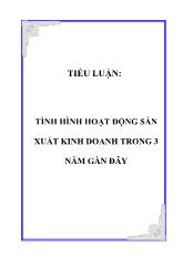Tình hình hoạt động sản xuất kinh doanh trong 3 năm gần đây