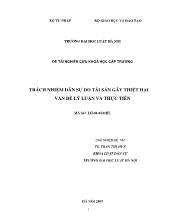 Trách nhiệm dân sự do tài sản gây thiệt hại vấn đề lý luận và thực tiễn