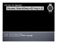 Trung tâm đồng hồ Thụy Sĩ