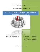 Vấn đề làm việc nhóm của sinh viên khao kinh tế - Luật