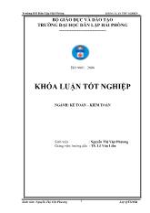 Báo cáo Hoàn thiện công tác kế toán lập và phân tích kết quả hoạt động kinh doanh tại công ty cổ phần giao nhận kho vận Hải Dương