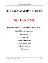 Báo cáo Marketing quốc tế nền kinh tế Mỹ