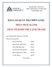 Báo cáo Quản trị chiến lược phân tích ngành phân tích đối thủ cạnh tranh