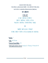 Các hình thức huy động vốn của ngân hàng thương mại & một số giải pháp thu hút vốn của khách hàng